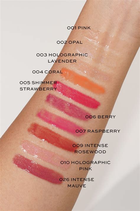 dior lip.oli|Dior lip gloss color chart.